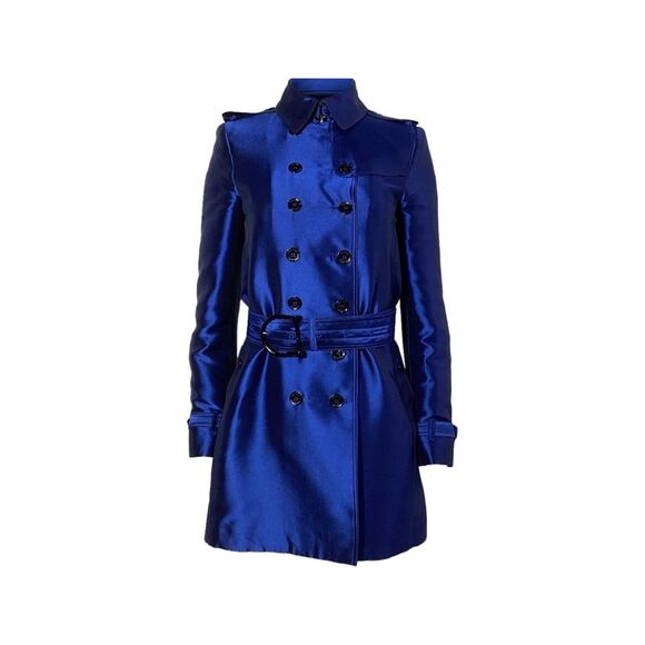 Pre Loved Burberry London Trench Coat in Blue Polyester Women - Picture 1 of 8